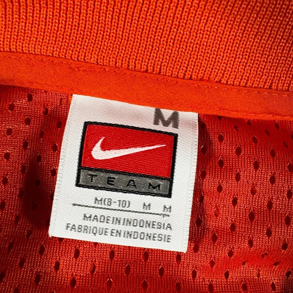 Vintage Nike Windbreaker Kids Medium Orange Clemson Tiger V-Neck Pullover Jacket